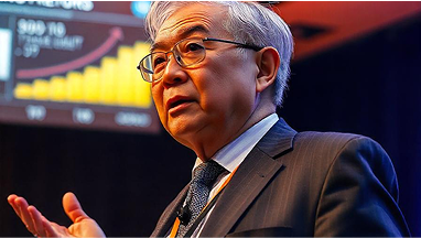 Business executive speaking