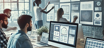 Designer working on UI design