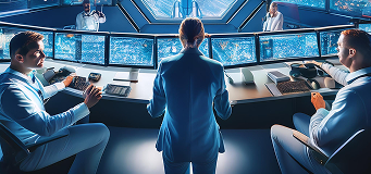 Team reviewing final product