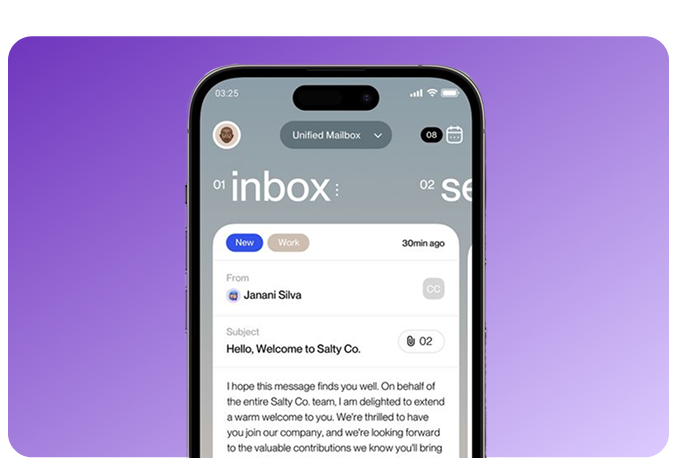 iPhone showing business application